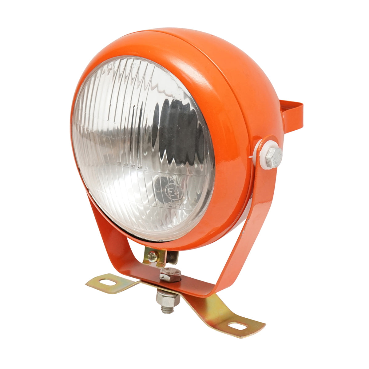 Adjustable orange work lamp, projector with switch for tractor or agricultural machinery 12V Breckner Germany